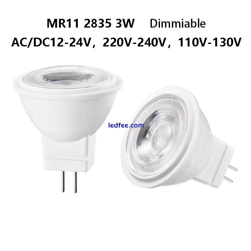 Dimmable MR11 LED Spotlight Bulb 3W GU4 2835 SMD Replace 30W Halogen White Lamps 1 