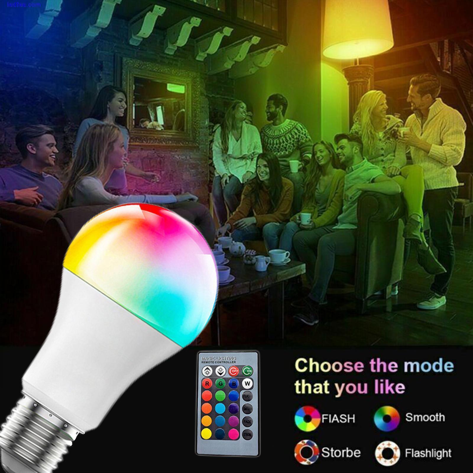 RGB Bulb LED Light 16Colour Changing Remote Control DIY Screw E27 Lamp I2J7 5 