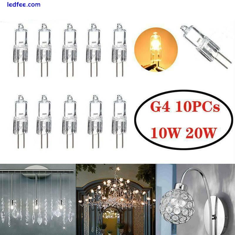 10X 12V G4 10W Halogen Capsule LED Light Bulb Replace Bulbs Lamps AC 2Pin UK 0 