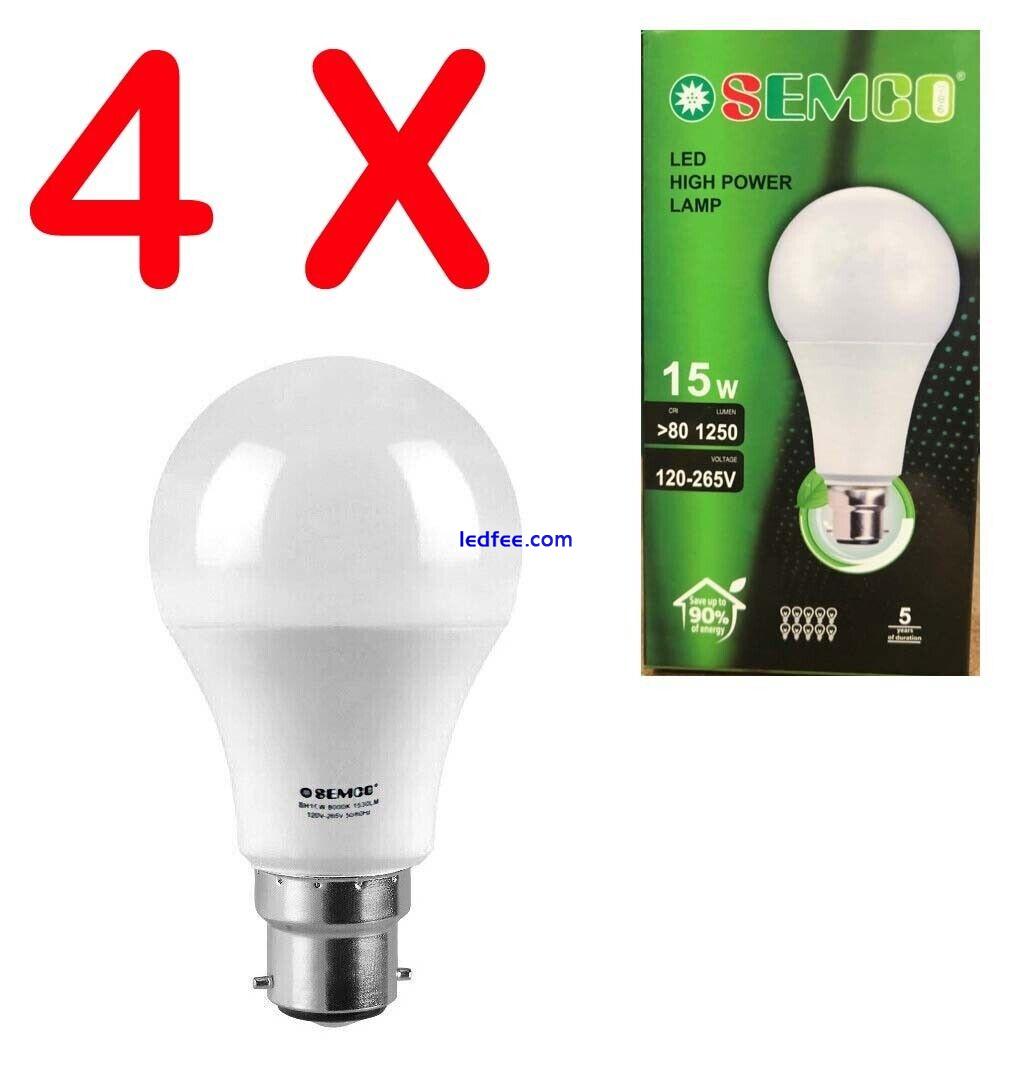 15W = 150w LED HIGH POWER Lamp COOL WHITE B22 BAYONET Cap LIGHT BULB Energy Save 4 