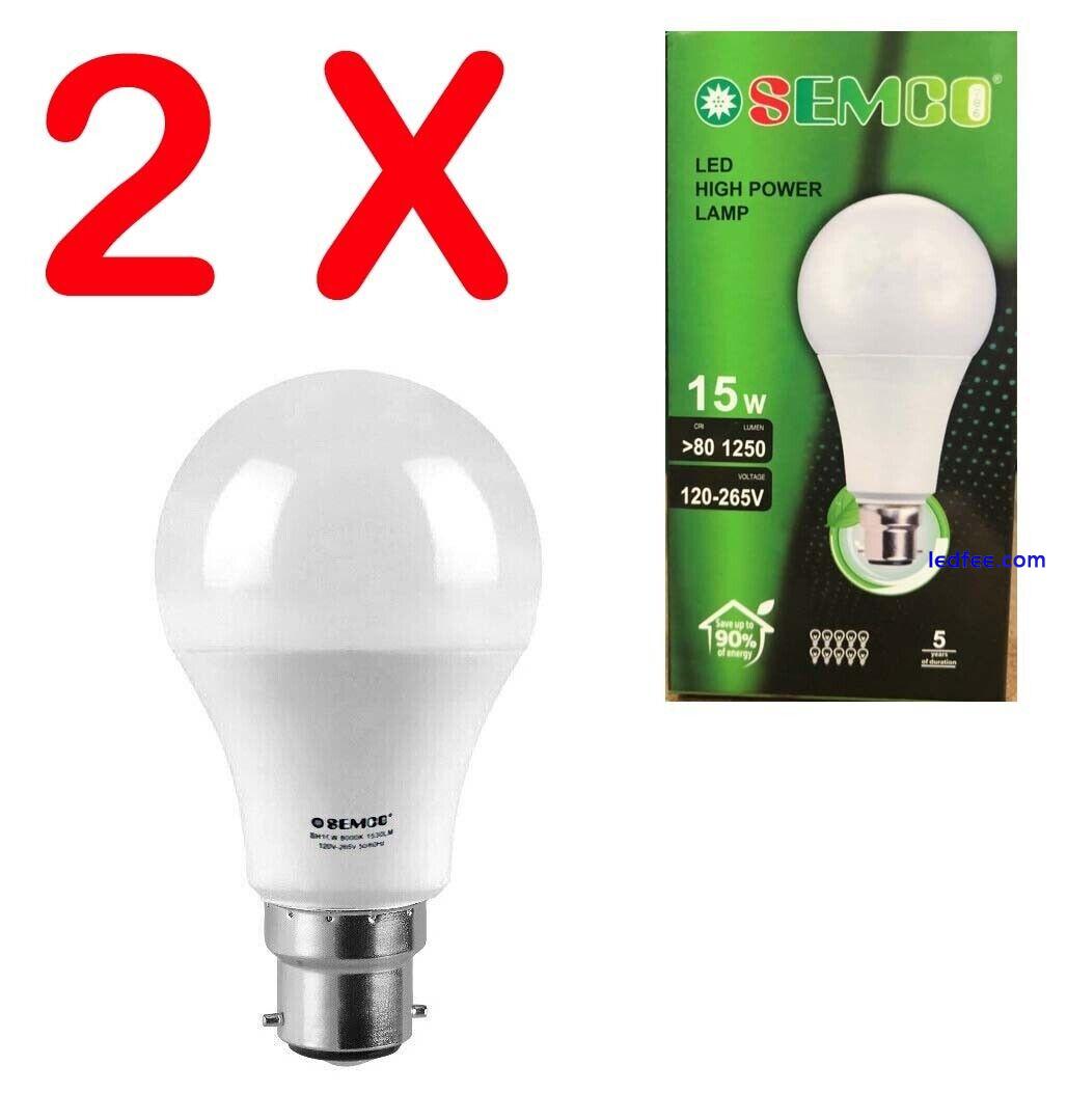15W = 150w LED HIGH POWER Lamp COOL WHITE B22 BAYONET Cap LIGHT BULB Energy Save 2 