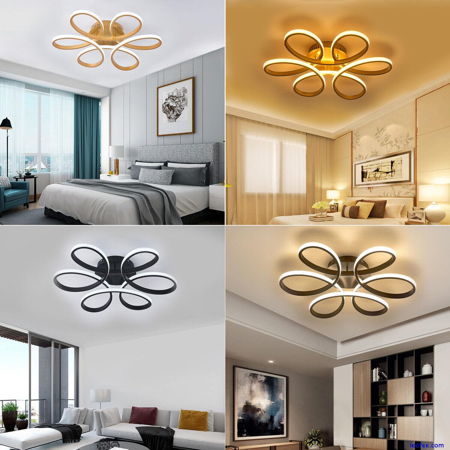 Aluminum LED Ceiling Lamp Ring Light Chandelier Lights Fixture Living Bedroom 1 