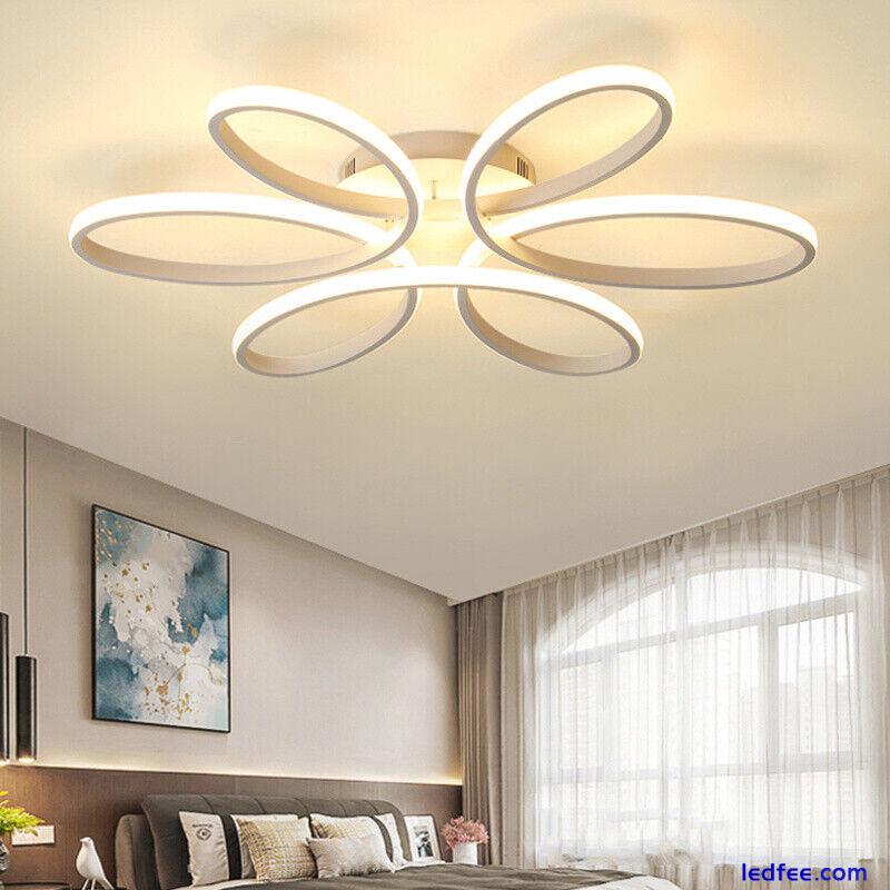 Aluminum LED Ceiling Lamp Ring Light Chandelier Lights Fixture Living Bedroom 5 