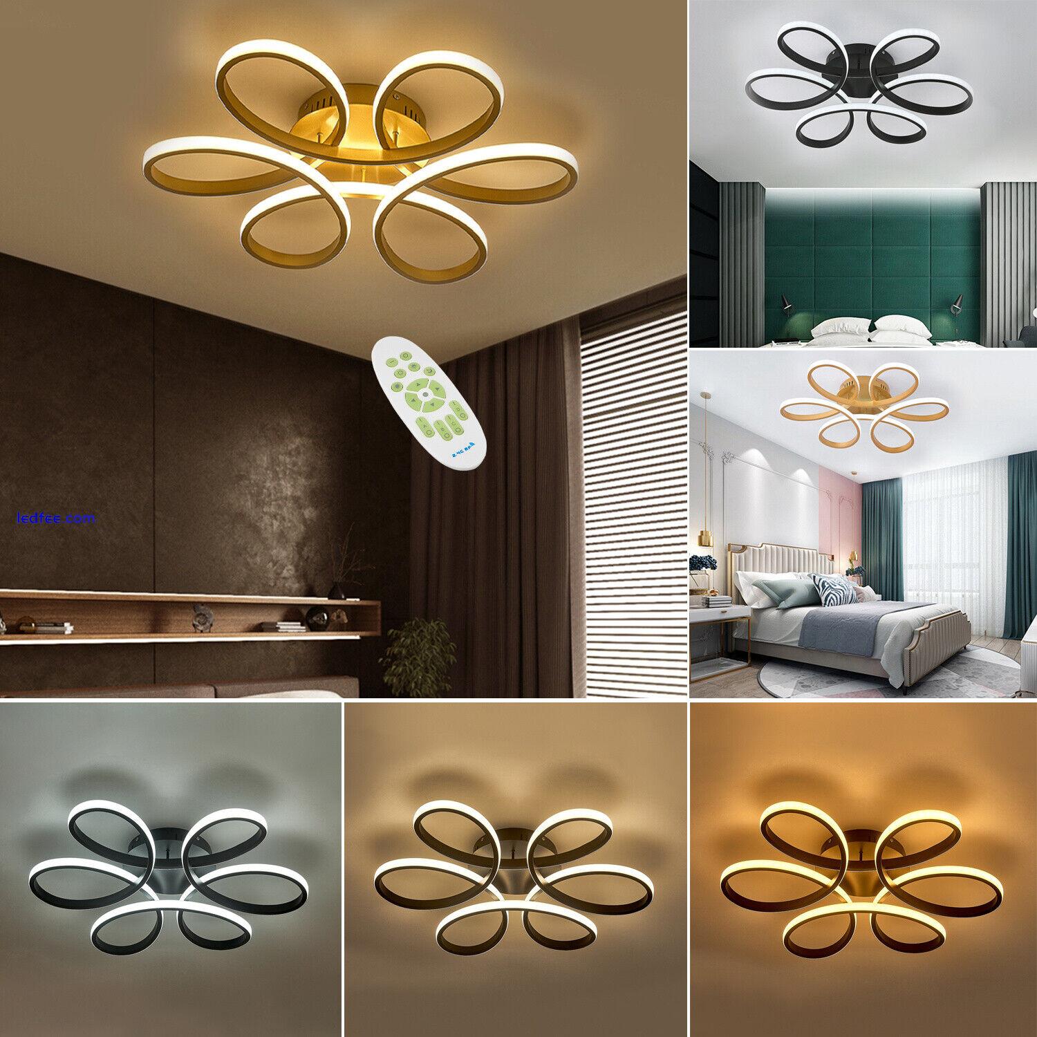 Aluminum LED Ceiling Lamp Ring Light Chandelier Lights Fixture Living Bedroom 2 