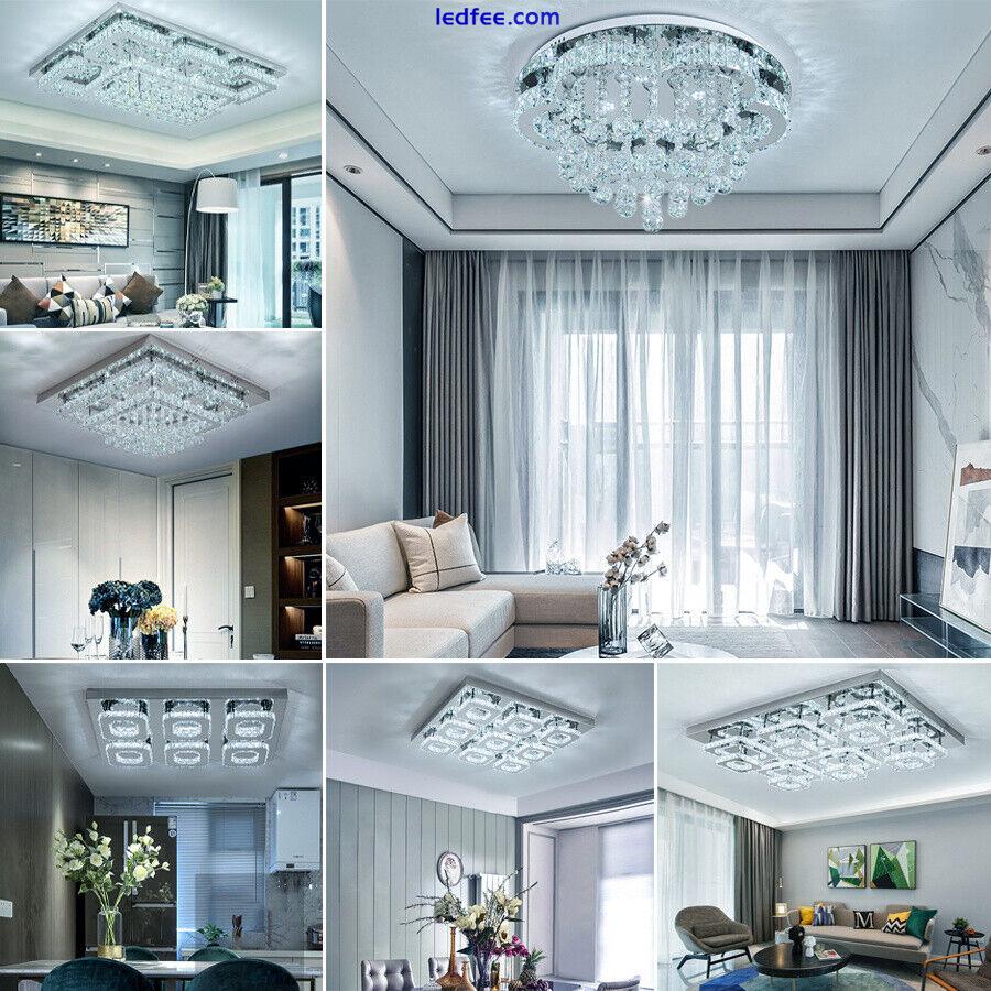 LED Ceiling Crystal Lights Luxury Chandelier Modern Pendant Lamps Kitchen Lights 4 