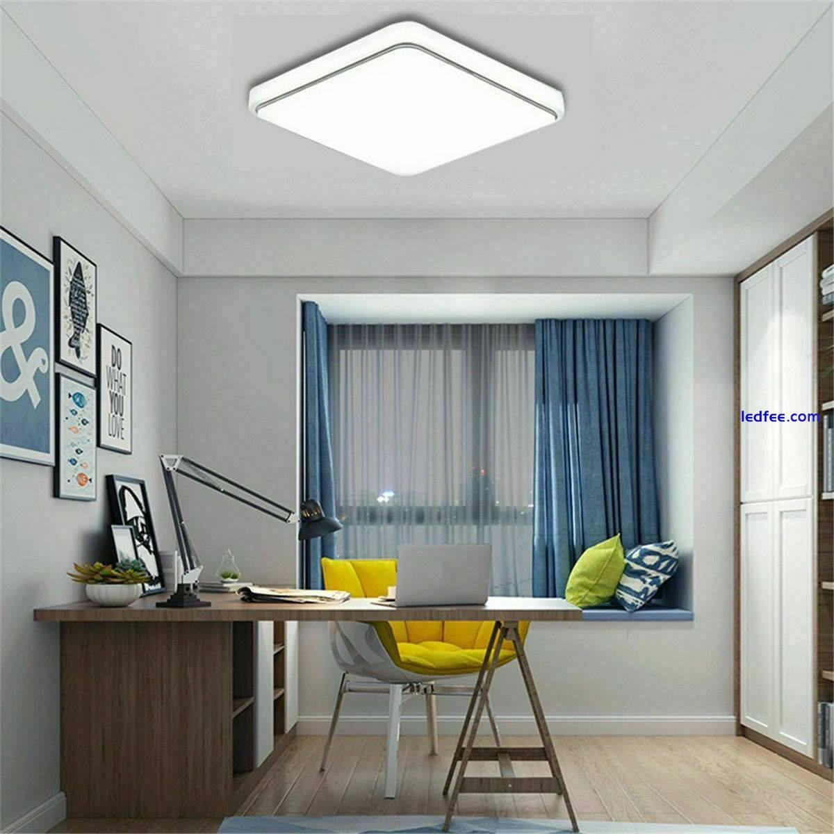 Modern LED Ceiling Light Square Panel Down Lights Bathroom Kitchen Bedroom Lamp 2 