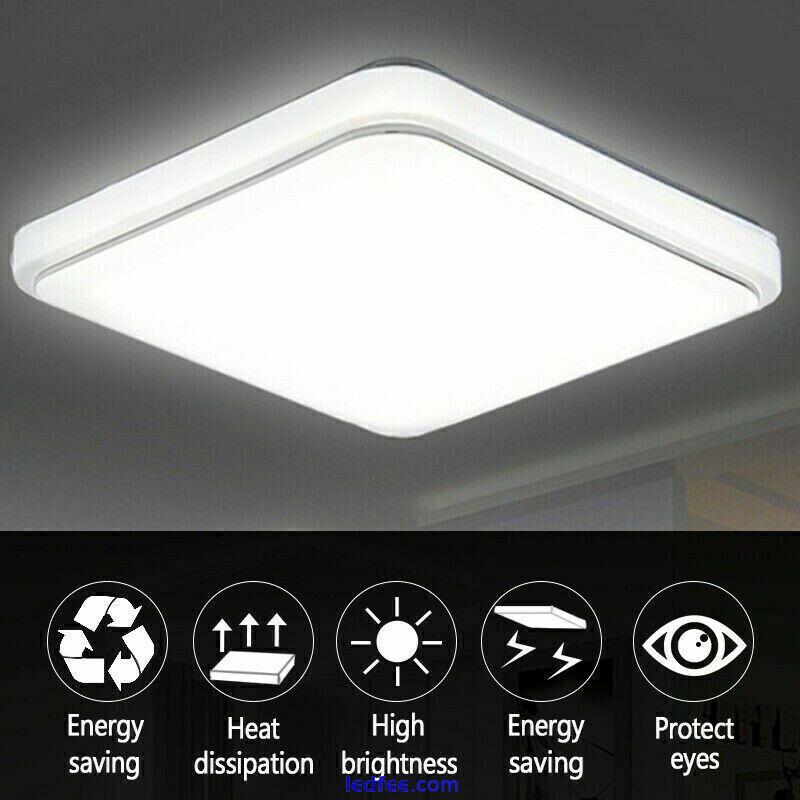 Modern LED Ceiling Light Square Panel Down Lights Bathroom Kitchen Bedroom Lamp 4 