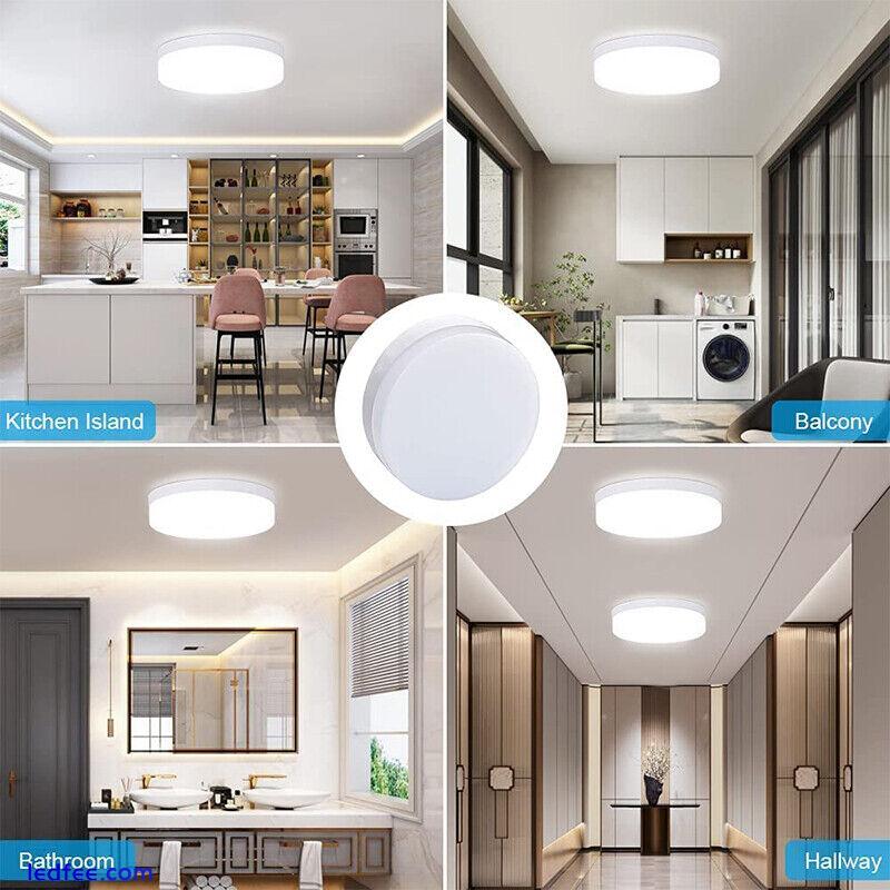 ROUND LED CEILING LIGHT PANEL DOWN LIGHTS BATHROOM KITCHEN LIVING ROOM WALL LAMP 2 