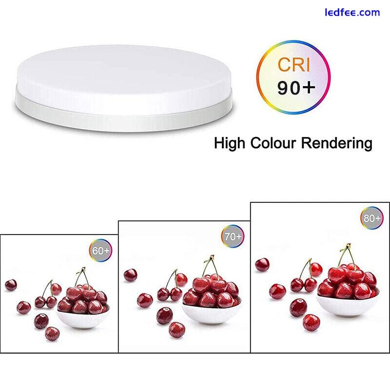 ROUND LED CEILING LIGHT PANEL DOWN LIGHTS BATHROOM KITCHEN LIVING ROOM WALL LAMP 4 