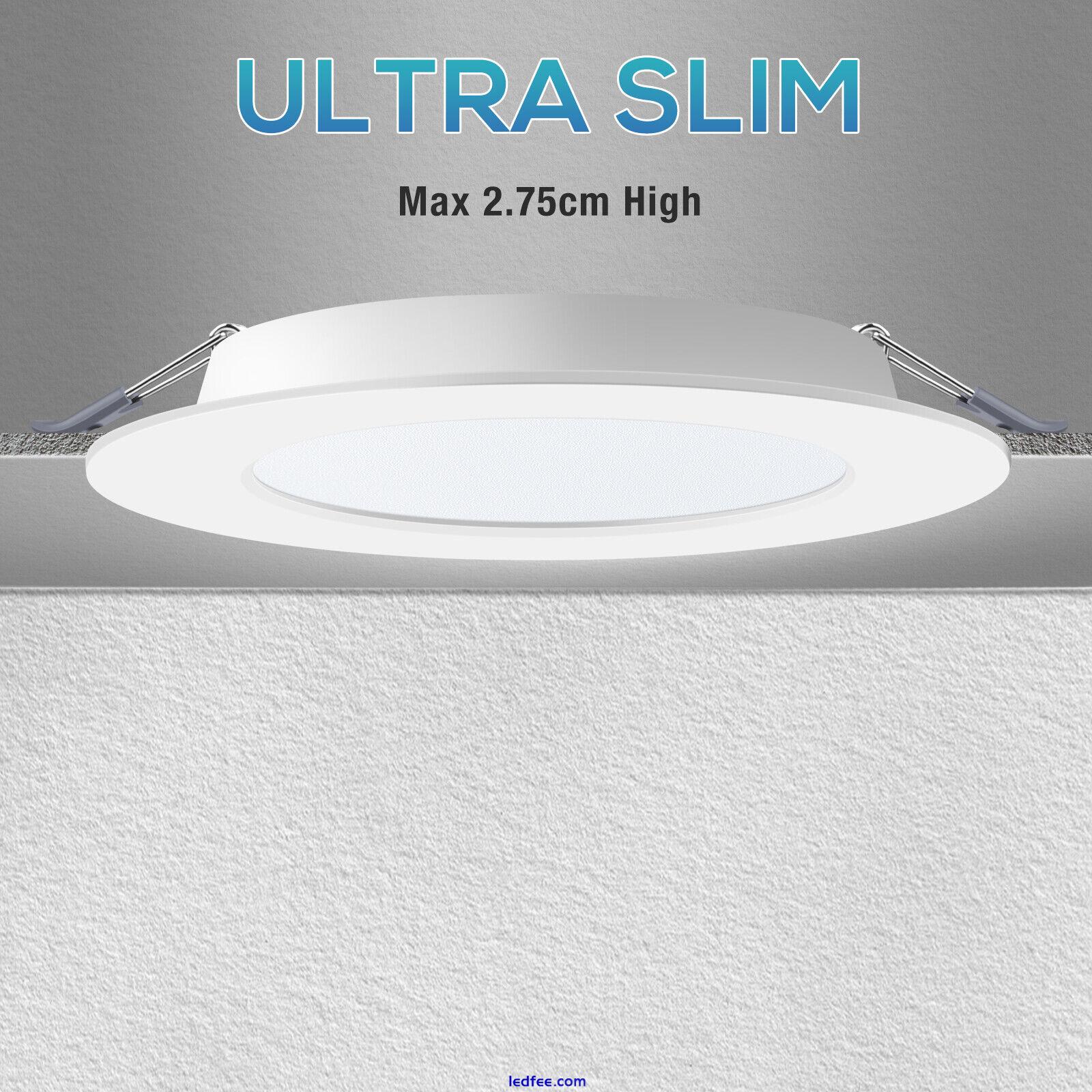 UK Ultra Slim Recessed LED Flat Panel Ceiling Spot Lights Downlights Spotlights 4 
