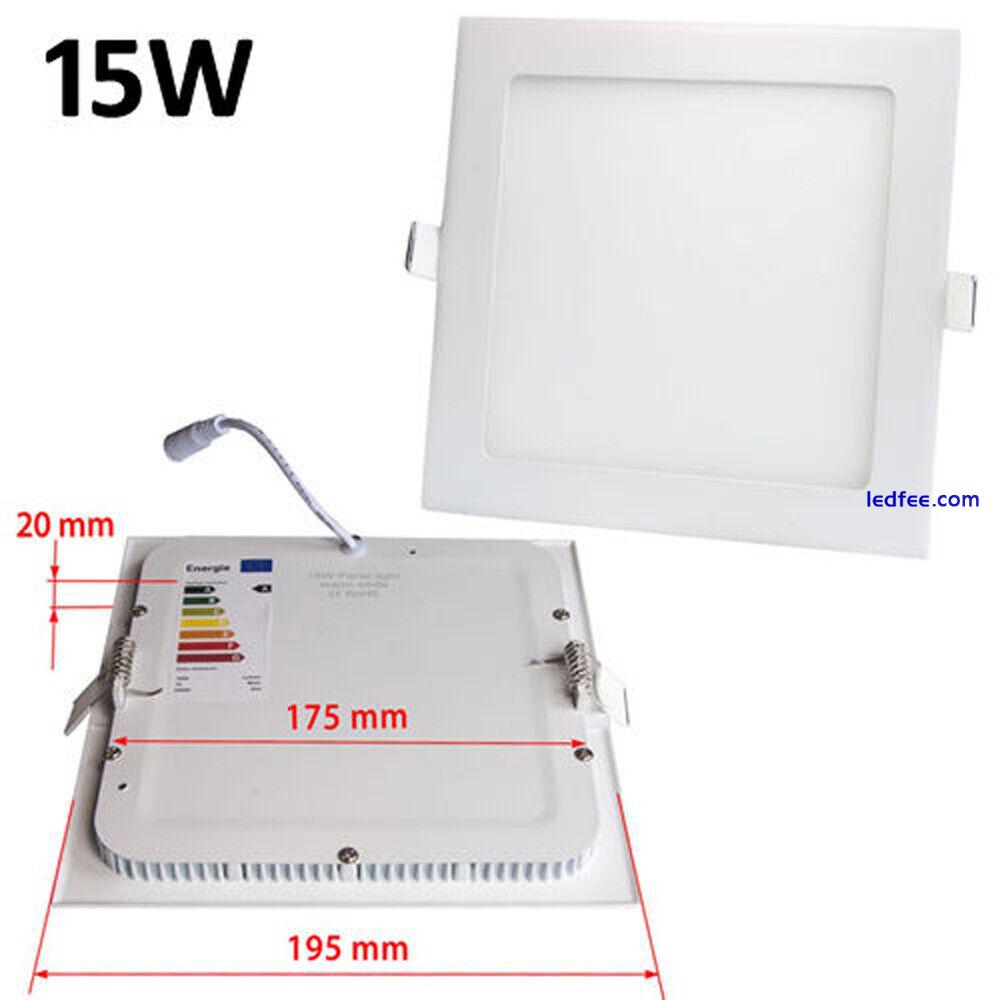 Flat Panel LED Recessed Light Panel Ceiling Down Light Slim Square Warm White 3 