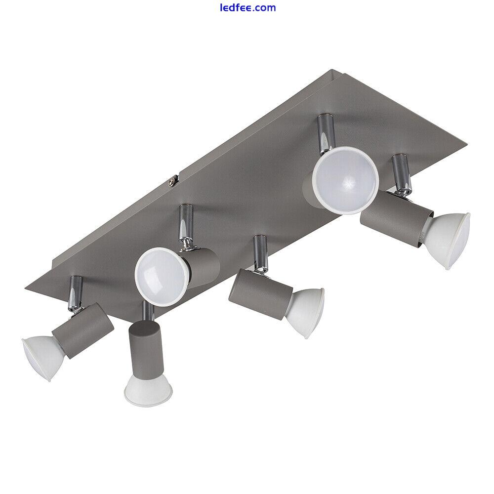 6 Way Ceiling Spot Light Fitting LED GU10 Adjustable Kitchen Spotlight Bar Lamp 1 