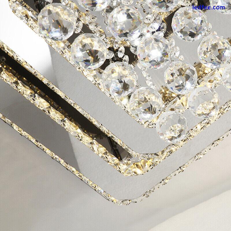 LED Ceiling Crystal Lights Luxury Chandelier Modern Pendant Lamps Round Square 2 