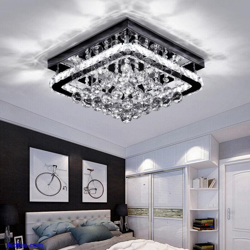 LED Ceiling Crystal Lights Luxury Chandelier Modern Pendant Lamps Round Square 3 