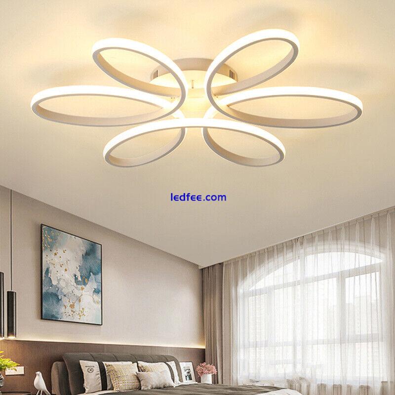 Aluminum LED Ceiling Lamp Ring Light Fixture Living Bedroom Cool White Lighting 4 