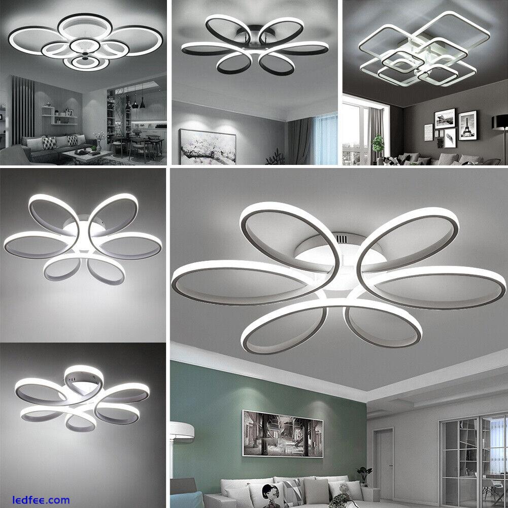 Aluminum LED Ceiling Lamp Ring Light Fixture Living Bedroom Cool White Lighting 2 