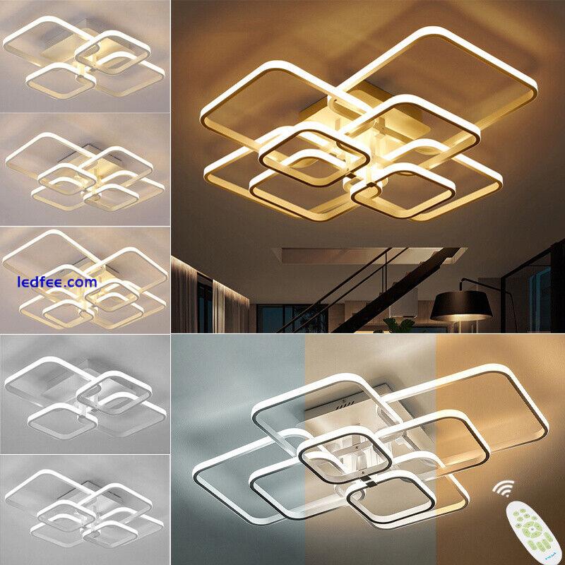 Aluminum LED Ceiling Lamp Ring Light Fixture Living Bedroom Cool White Lighting 3 
