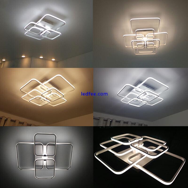 Aluminum LED Ceiling Lamp Ring Light Fixture Living Bedroom Cool White Lighting 5 