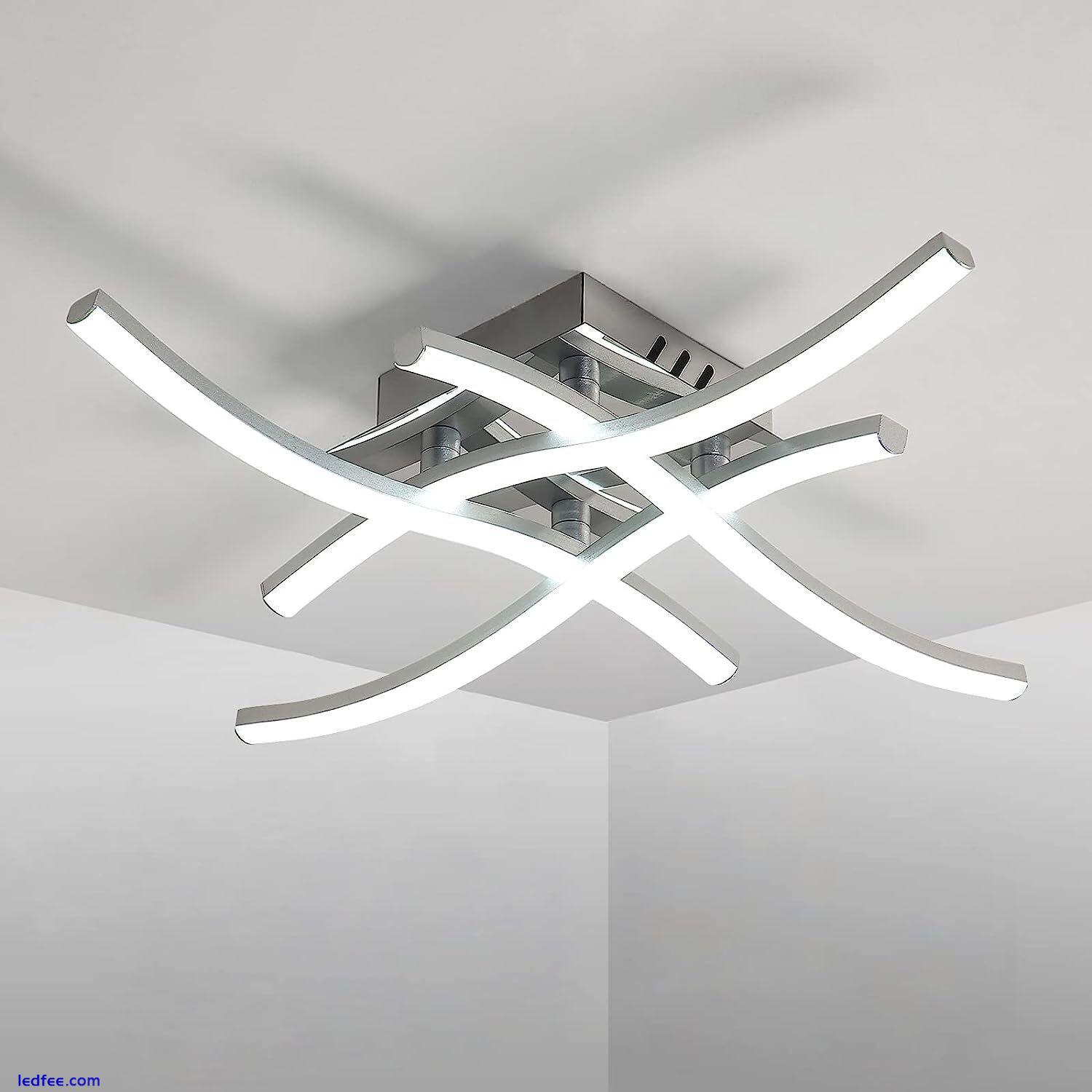 24W LED Ceiling Light 4 Wave White Light Modern Chandelier Living Room Bedroom  4 