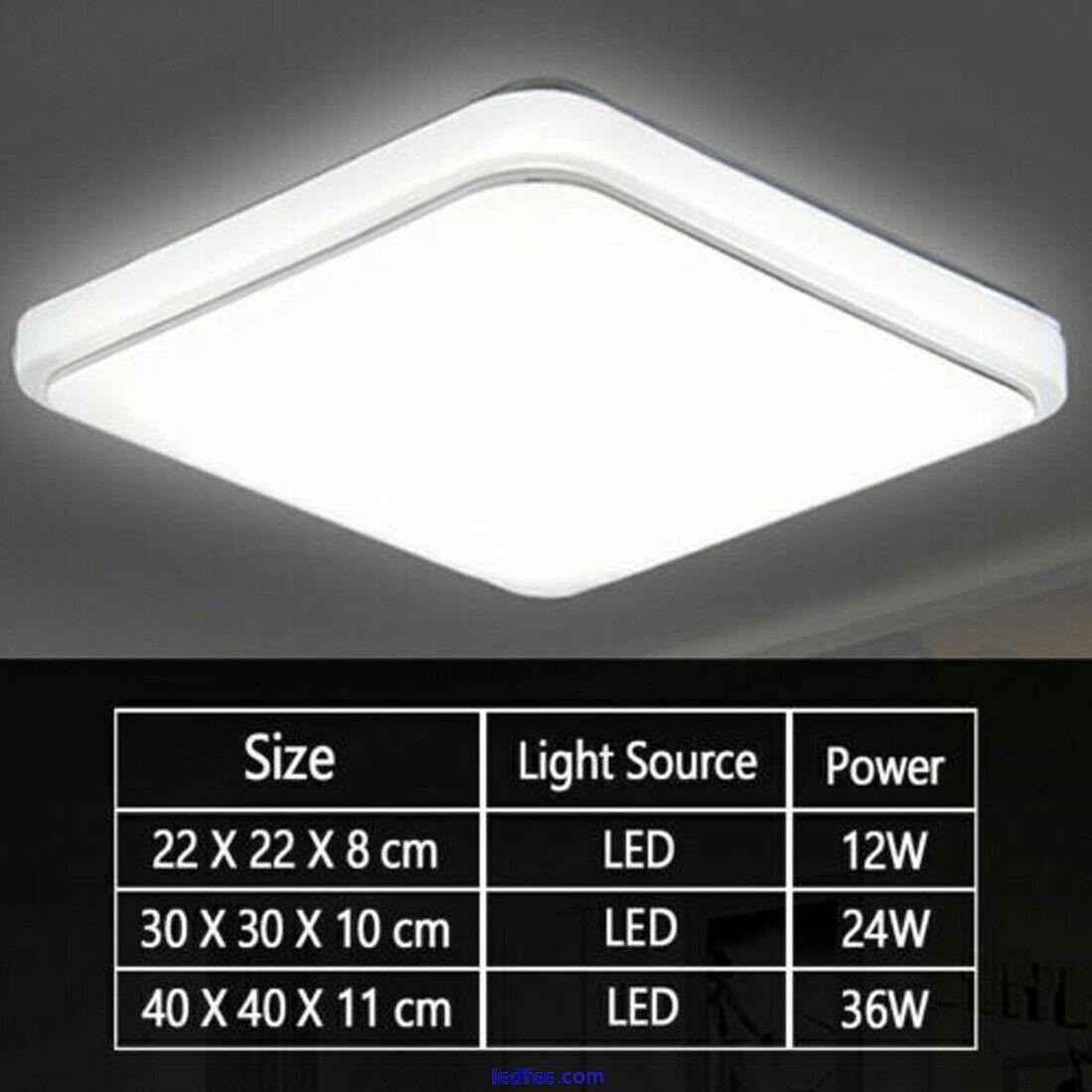 Square Modern LED Ceiling Light Panel Down Lights Kitchen Bedroom Bathroom Lamp 0 