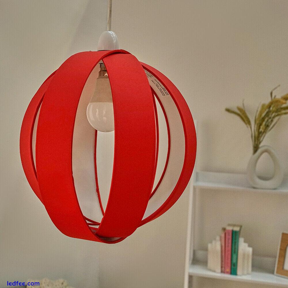 29cm Round Ceiling Pendant Light Shade Easy Fit Bedroom Lampshade LED Bulb Lamp 4 