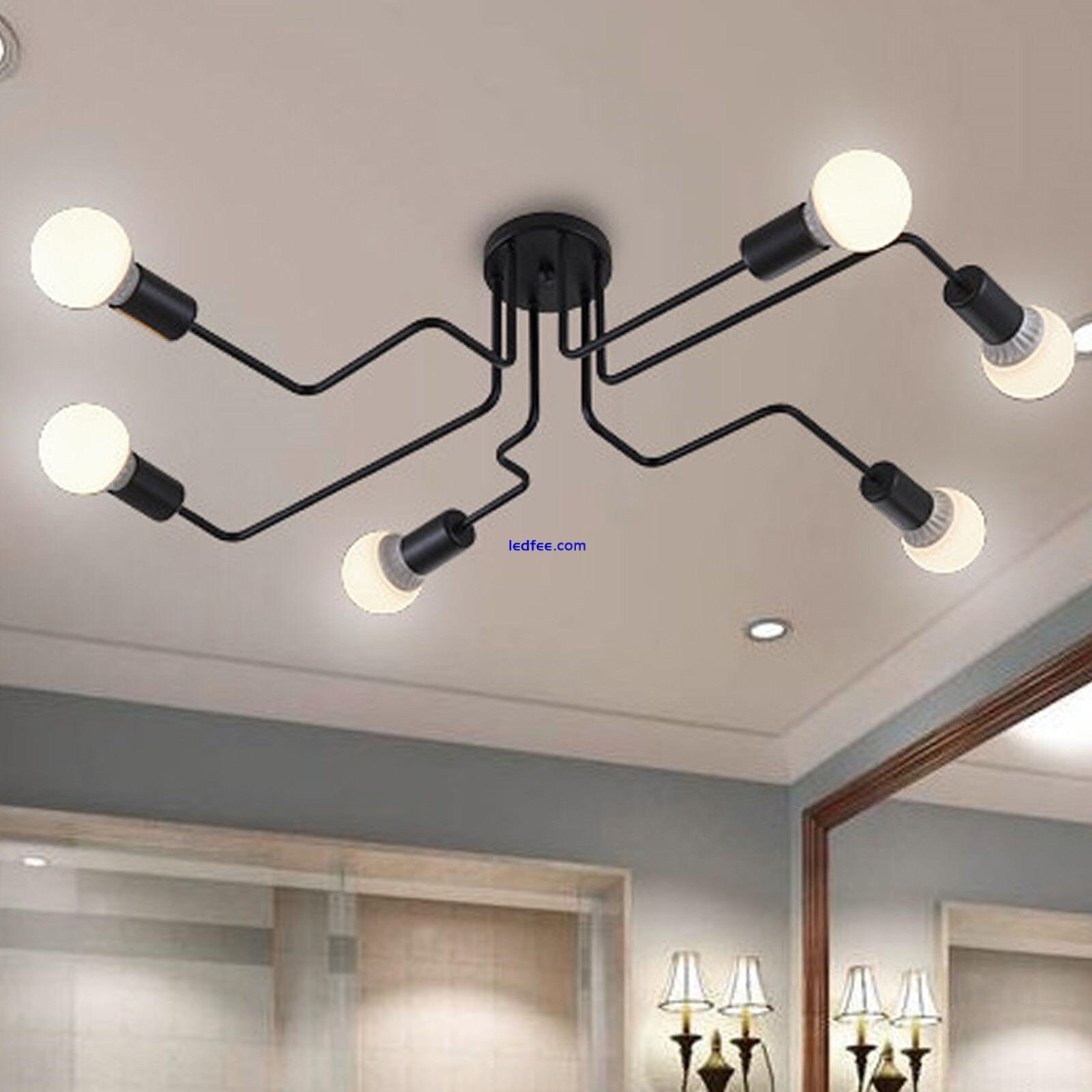 Industrial light Ceiling Retro lamp Pendant Bathroom Metal Vintage E27 4/6/8Way 1 