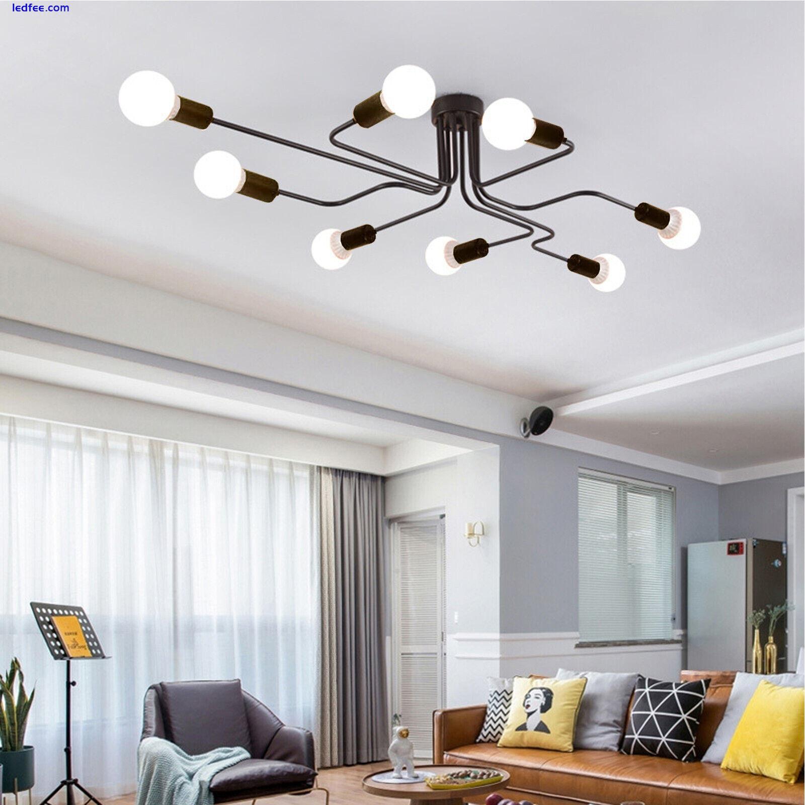 Industrial light Ceiling Retro lamp Pendant Bathroom Metal Vintage E27 4/6/8Way 3 