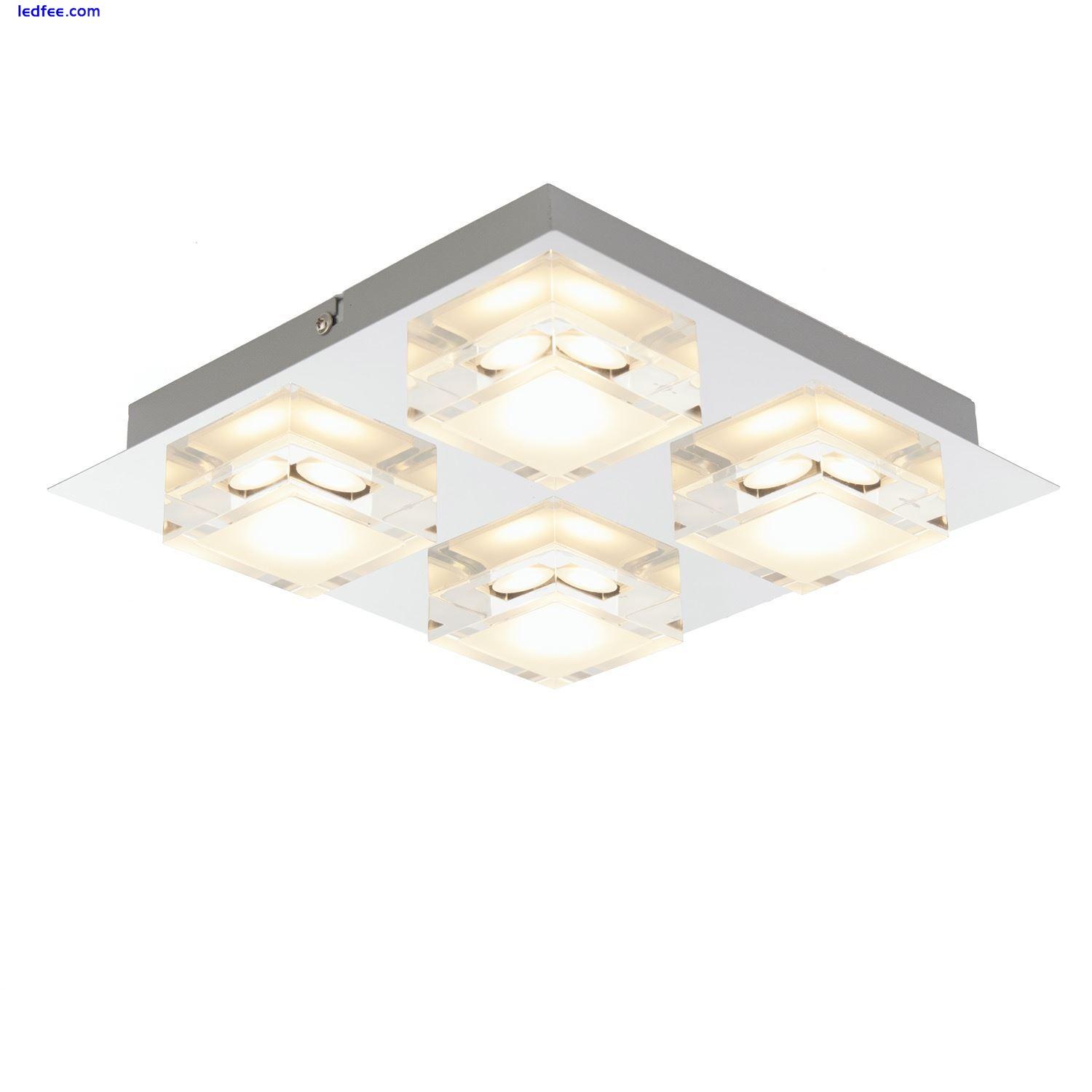 Modern LED Low Energy Bathroom Ceiling Flush Light Fitting IP44 Rated 0 