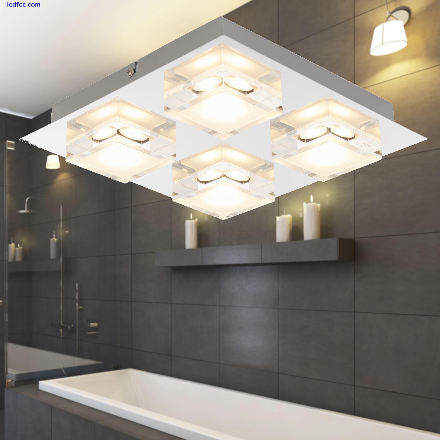 Modern LED Low Energy Bathroom Ceiling Flush Light Fitting IP44 Rated 2 