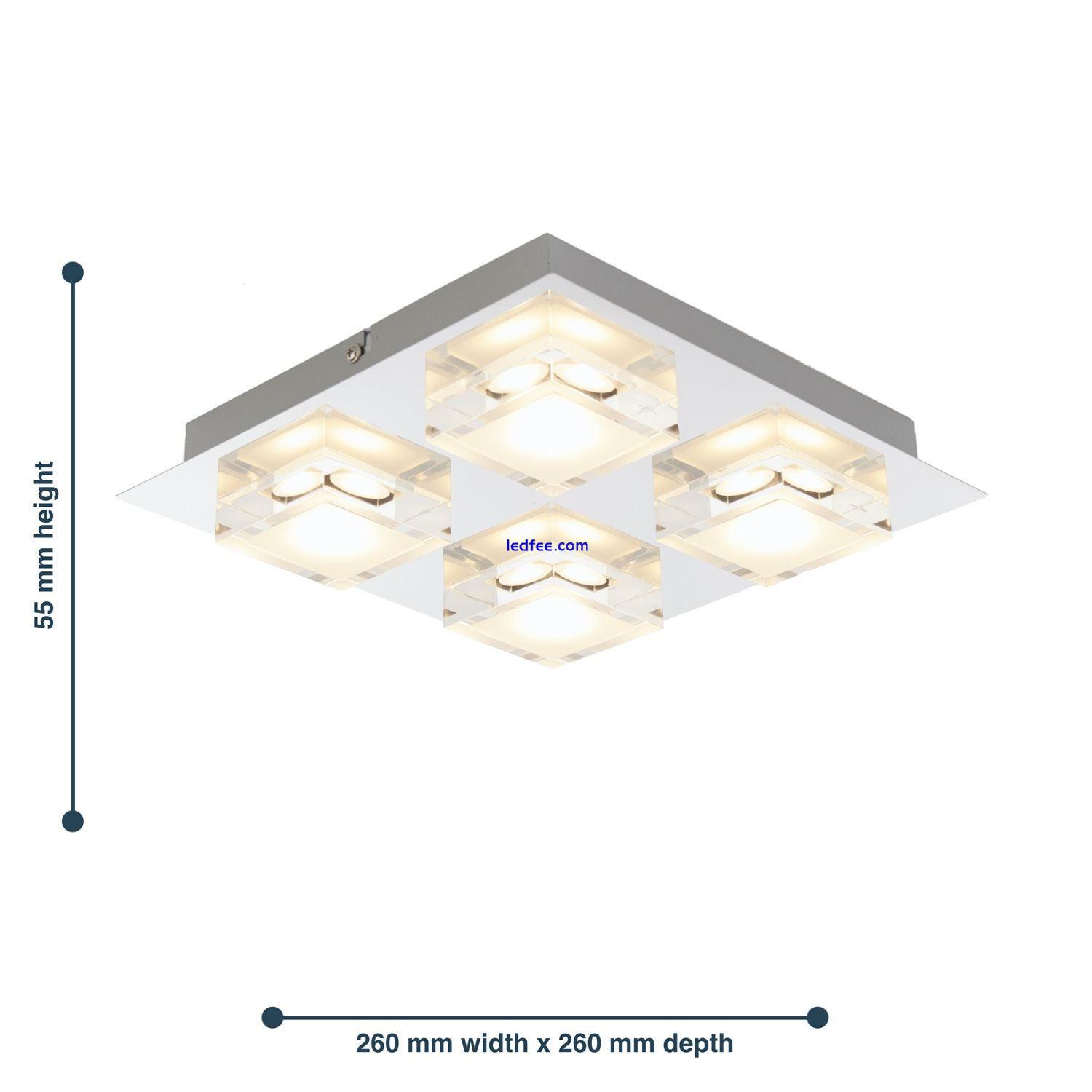 Modern LED Low Energy Bathroom Ceiling Flush Light Fitting IP44 Rated 3 