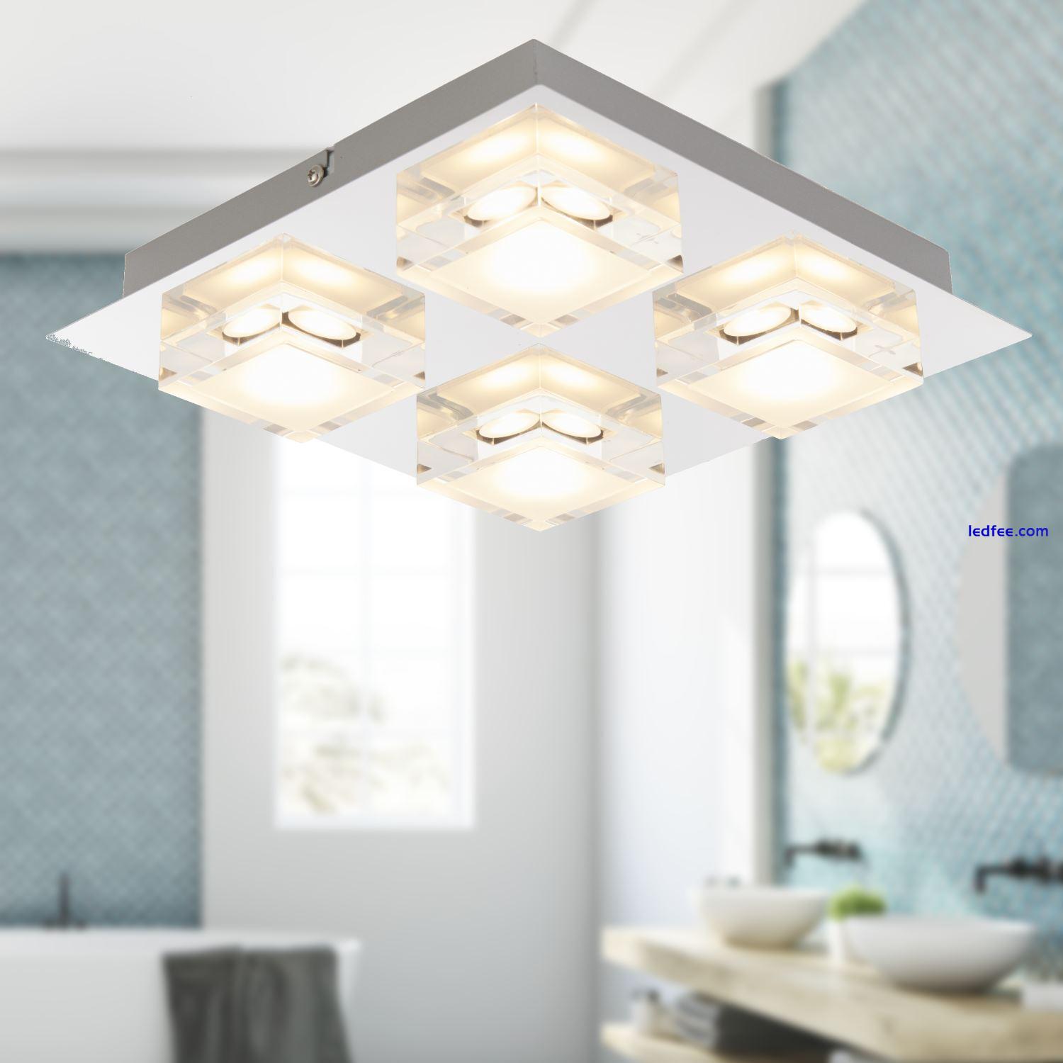 Modern LED Low Energy Bathroom Ceiling Flush Light Fitting IP44 Rated 1 