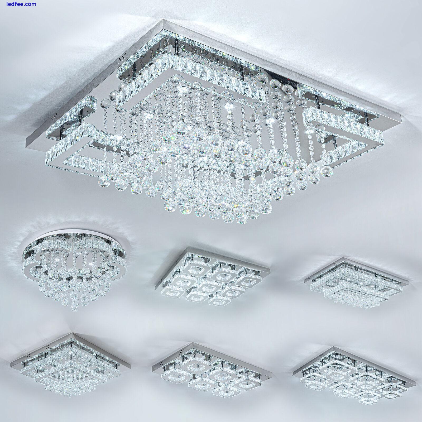 LED Ceiling Crystal Lights Luxury Chandelier Modern Pendant Lamps Chic Fixture 1 