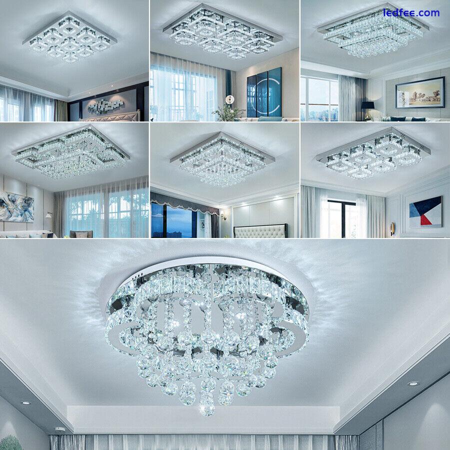 LED Ceiling Crystal Lights Luxury Chandelier Modern Pendant Lamps Chic Fixture 4 