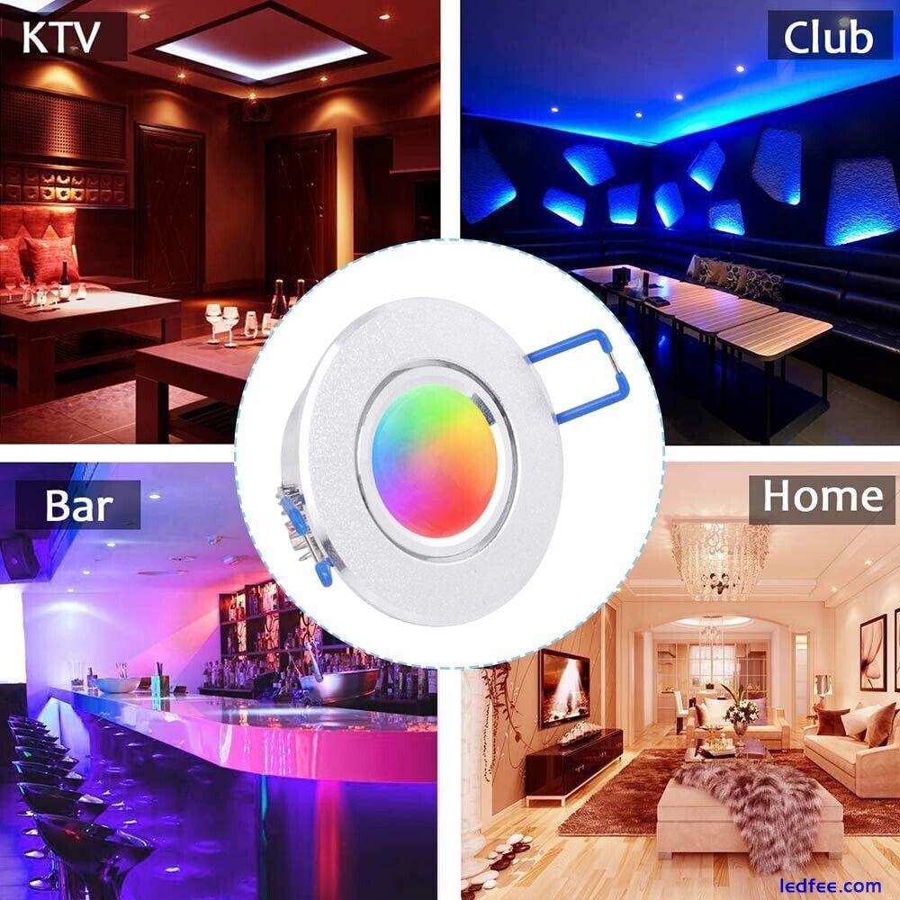 LED Ceiling Lights Colour Changing RGB Downlight Panel Recessed Spotlights Lamp 0 