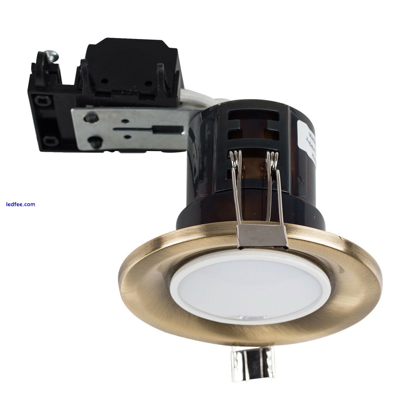 10 x Recessed Fire Rated Ceiling Downlights LED GU10 Spotlights Downlighters  5 