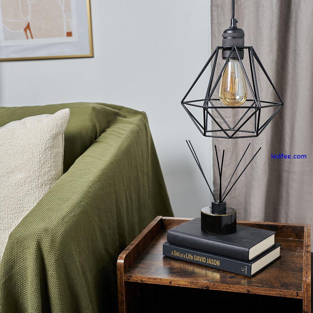Ceiling Light Shade Geometric Pendant Lampshade Lamp Industrial Cage Vintage LED 0 