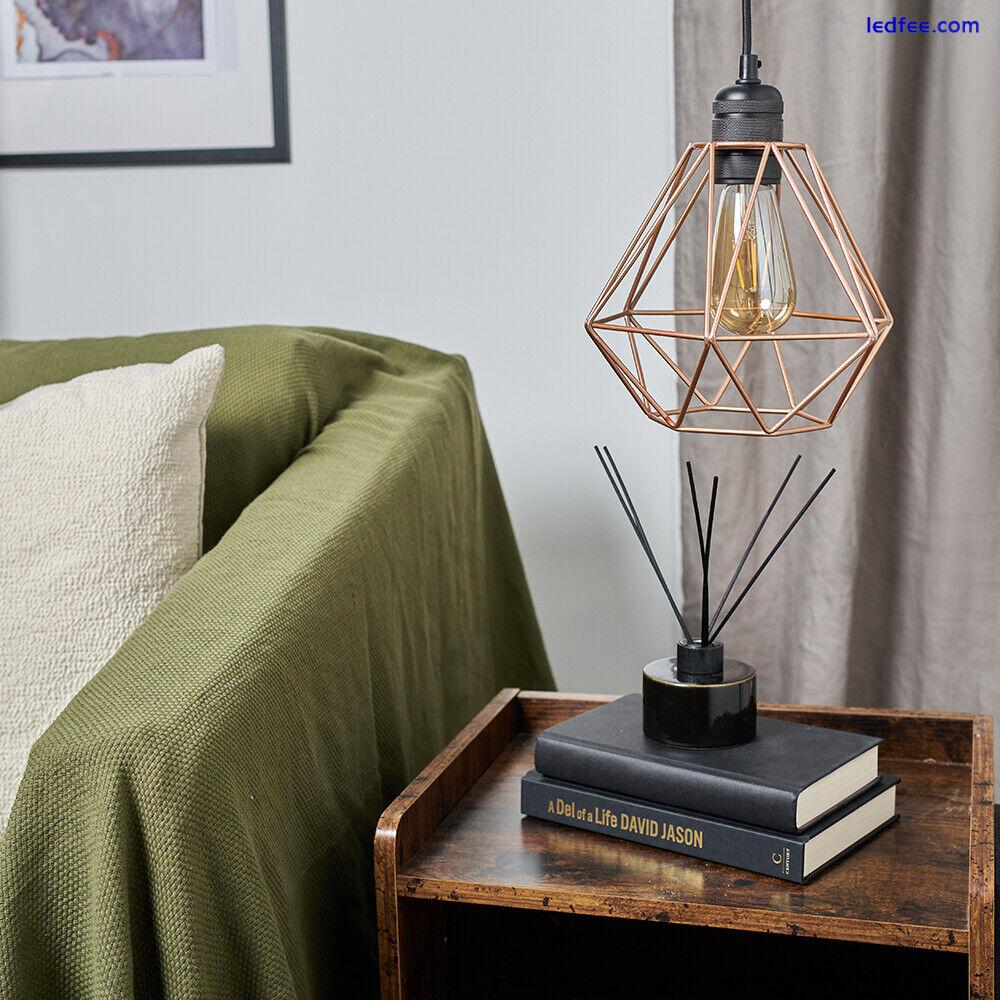 Ceiling Light Shade Geometric Pendant Lampshade Lamp Industrial Cage Vintage LED 3 
