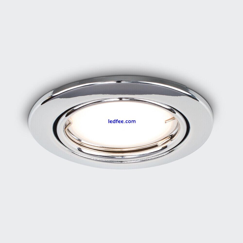 6 x Fire Rated Recessed LED GU10 Ceiling Downlight Spotlights Tiltable Lights 5 