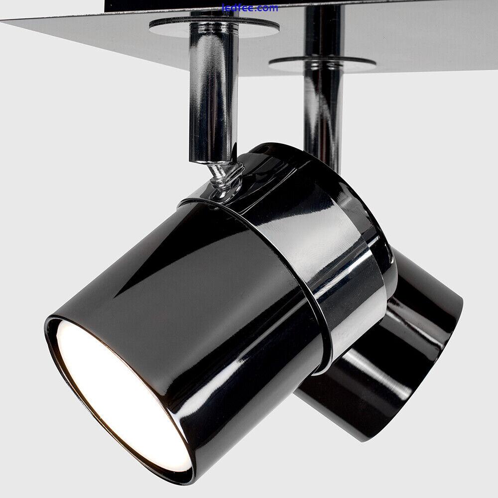 Adjustable 6 Way Ceiling Spotlight Kitchen Lounge Spot Light Lamp LED GU10 Bulbs 4 
