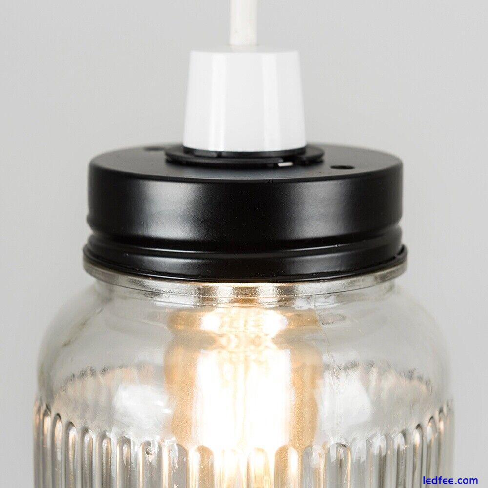 Ceiling Light Shade  Retro Glass Jar Pendant Living Room Lampshade Lighting 5 