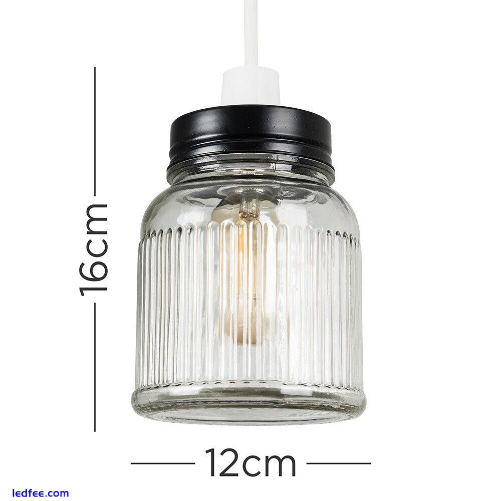 Ceiling Light Shade  Retro Glass Jar Pendant Living Room Lampshade Lighting 4 