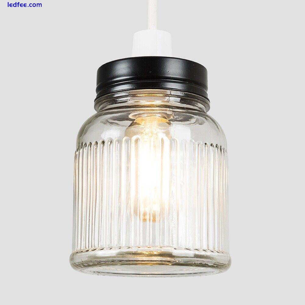 Ceiling Light Shade  Retro Glass Jar Pendant Living Room Lampshade Lighting 2 