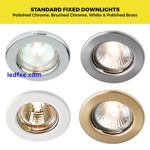 Standard or Fire Rated GU10 Downlights Fixed / Tilt with LED bulbs Ceiling Spots 0 