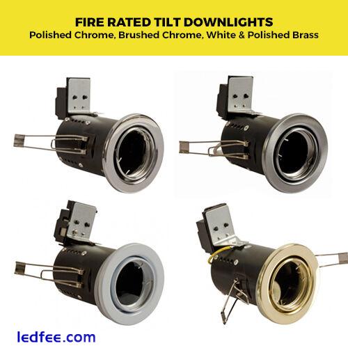 Standard or Fire Rated GU10 Downlights Fixed / Tilt with LED bulbs Ceiling Spots 3 