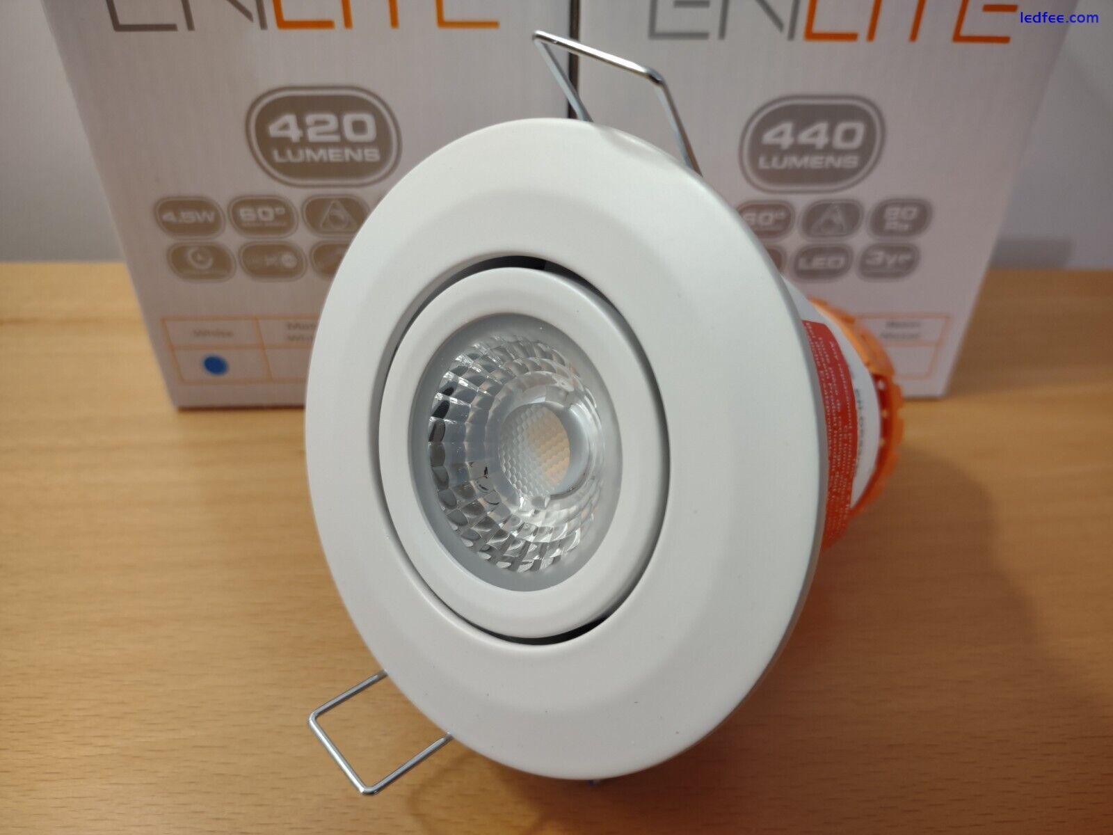 LED Downlight Enlite 4 . 5w  White 4000k Cool White Ceiling Spot Fire Rated 0 