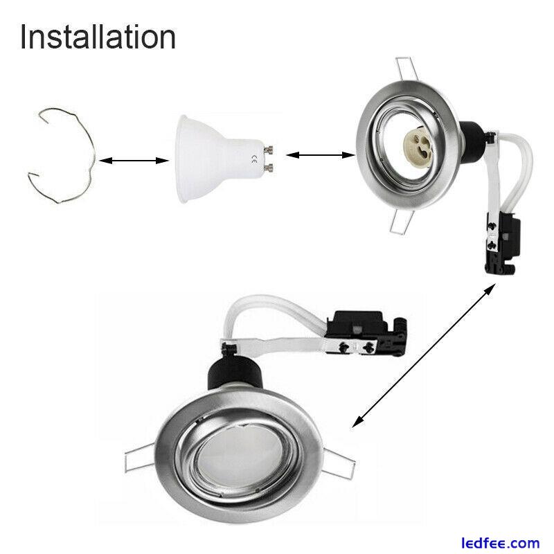 Recessed Ceiling LED Downlights GU10 Spotlights IP20 Fixed Fitting Round Lights 3 