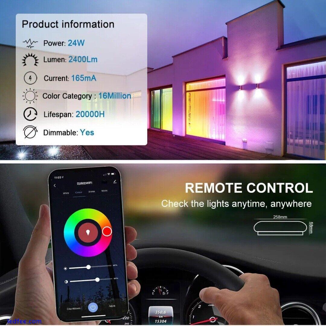  Ceiling Light Smart,LED WiFi, WiFi Dimmable RGB Voice Control works with Alexa 0 