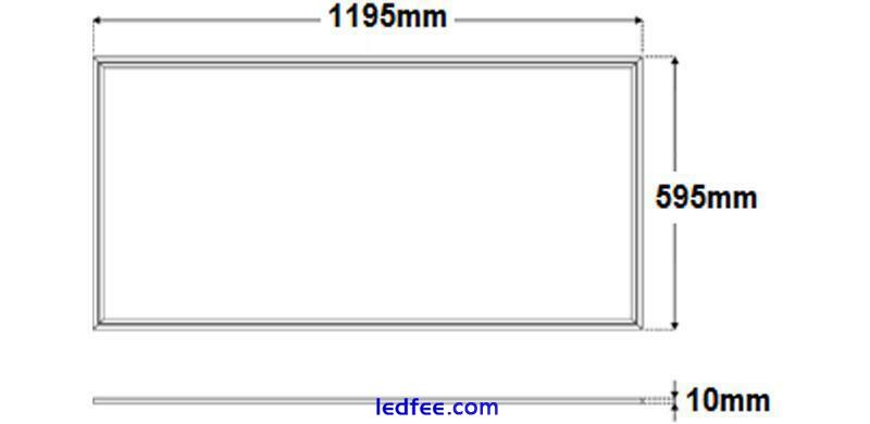 4 x 80W Ceiling Suspended LED Panel Office Lighting 1200x600 COOL White 6500K 2 