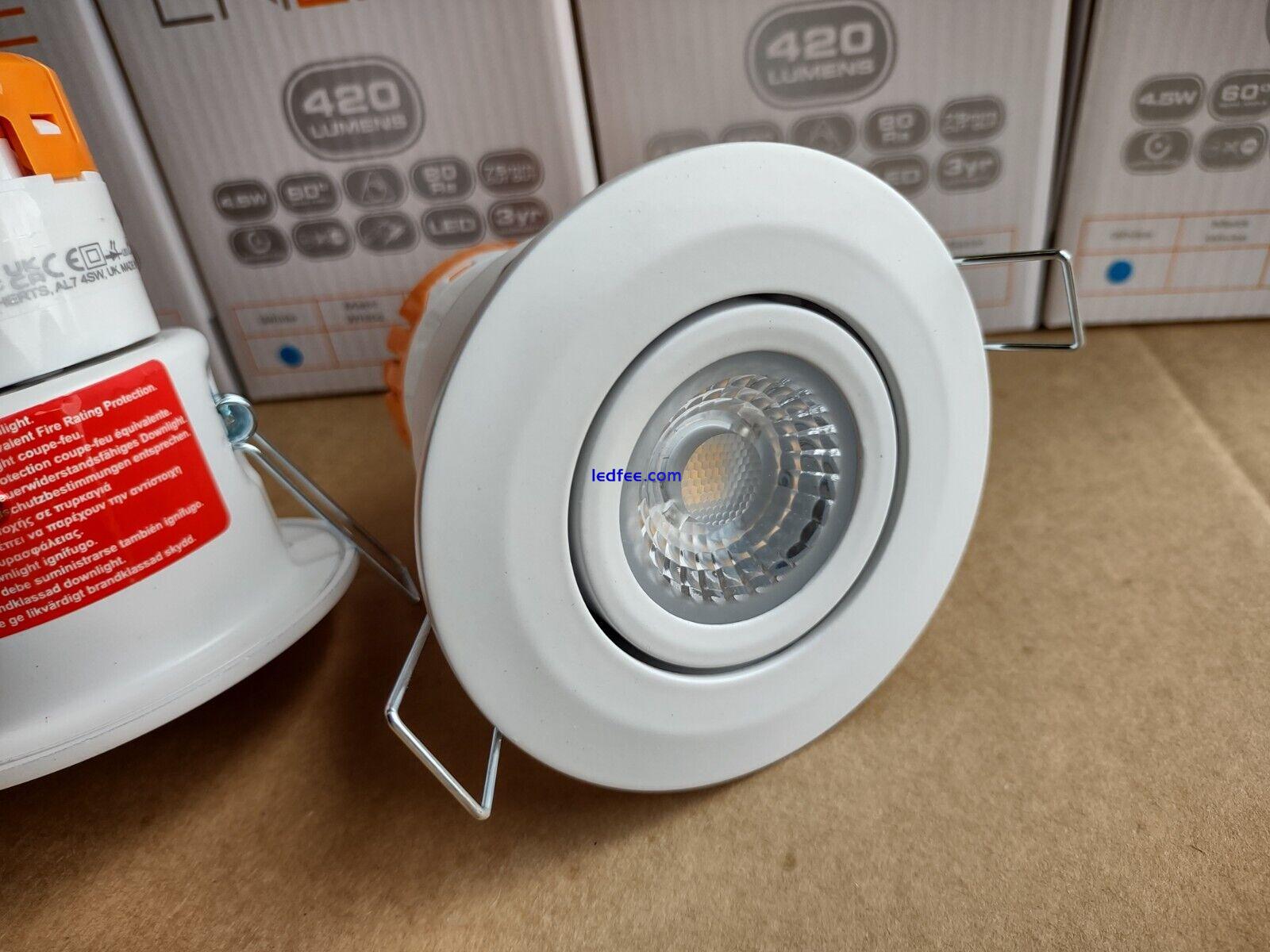 5x Pack Downlight LED Enlite 4 . 5w  White 3000k Warm White Ceiling Fire Rated 1 