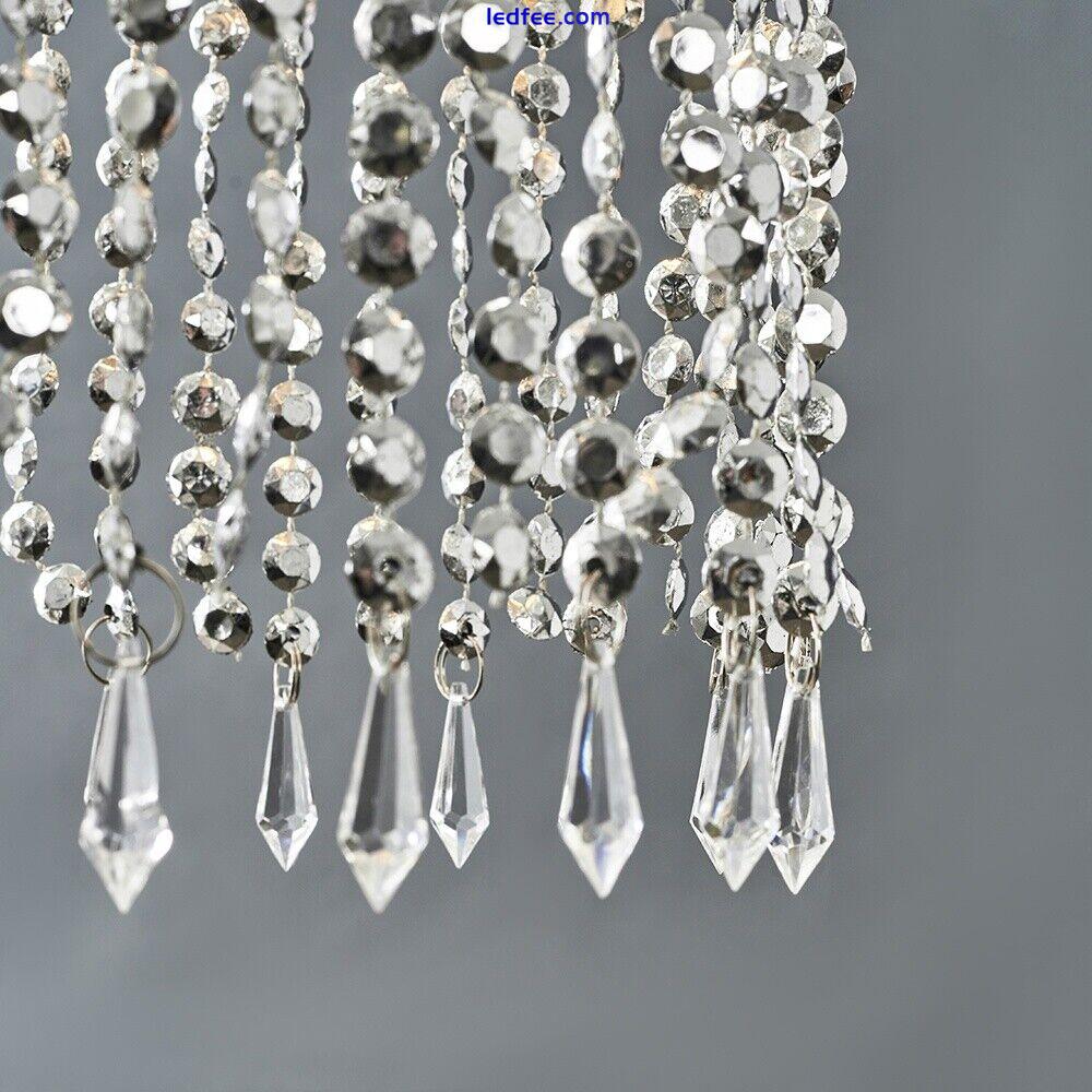 Ceiling Light Shade Pendant Lampshade Jewel Crystal Effect Easy Fit Chandelier 4 